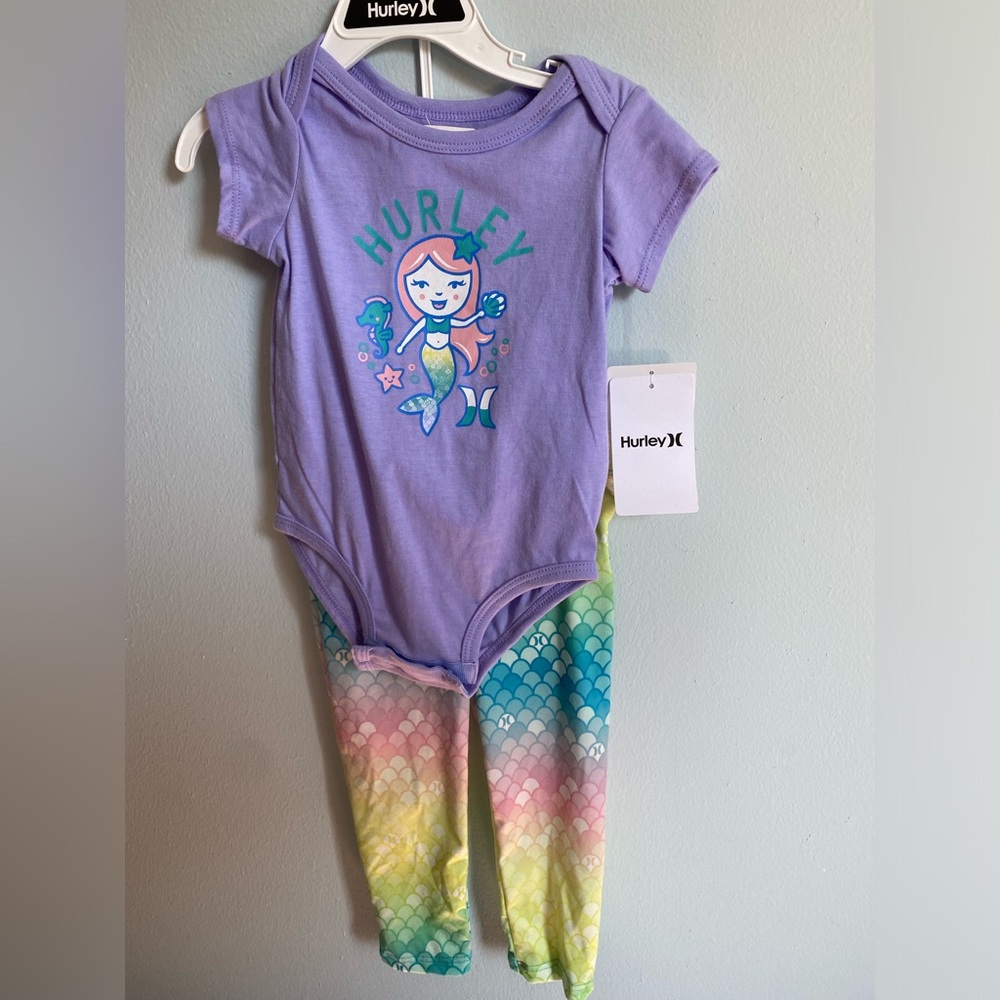 NEW Hurley baby girl 2 piece set